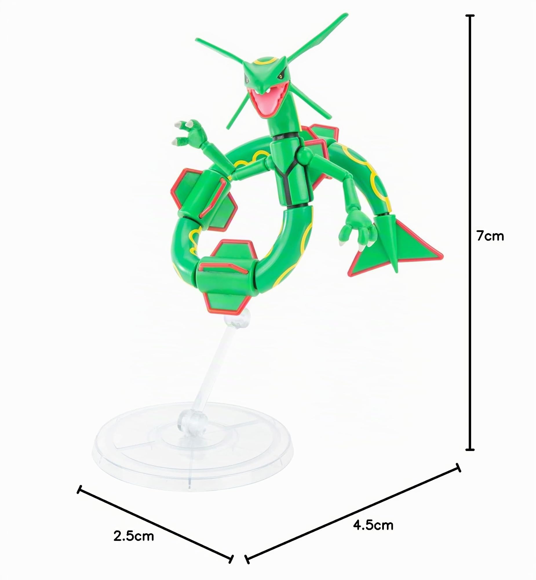 Pokémon- Rayquaza Personaggio, Multicolore, 15 cm, PKW2410