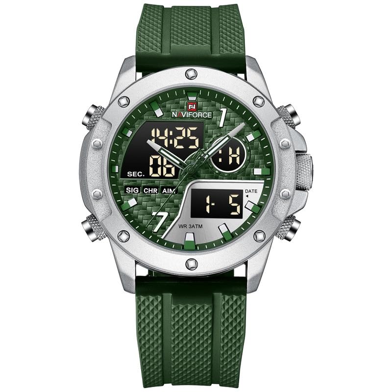 NAVIFORCE Men Analog Sports Chronograph Date Silicon Strap Quartz Watch -NF9221 (B0D14TDRMC) Amazon Price History, Amazon Price Tracker