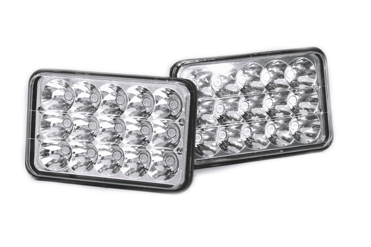 AvecProducts 7x6 Luxx Series LED Conversion Headlights - Clear/Chrome