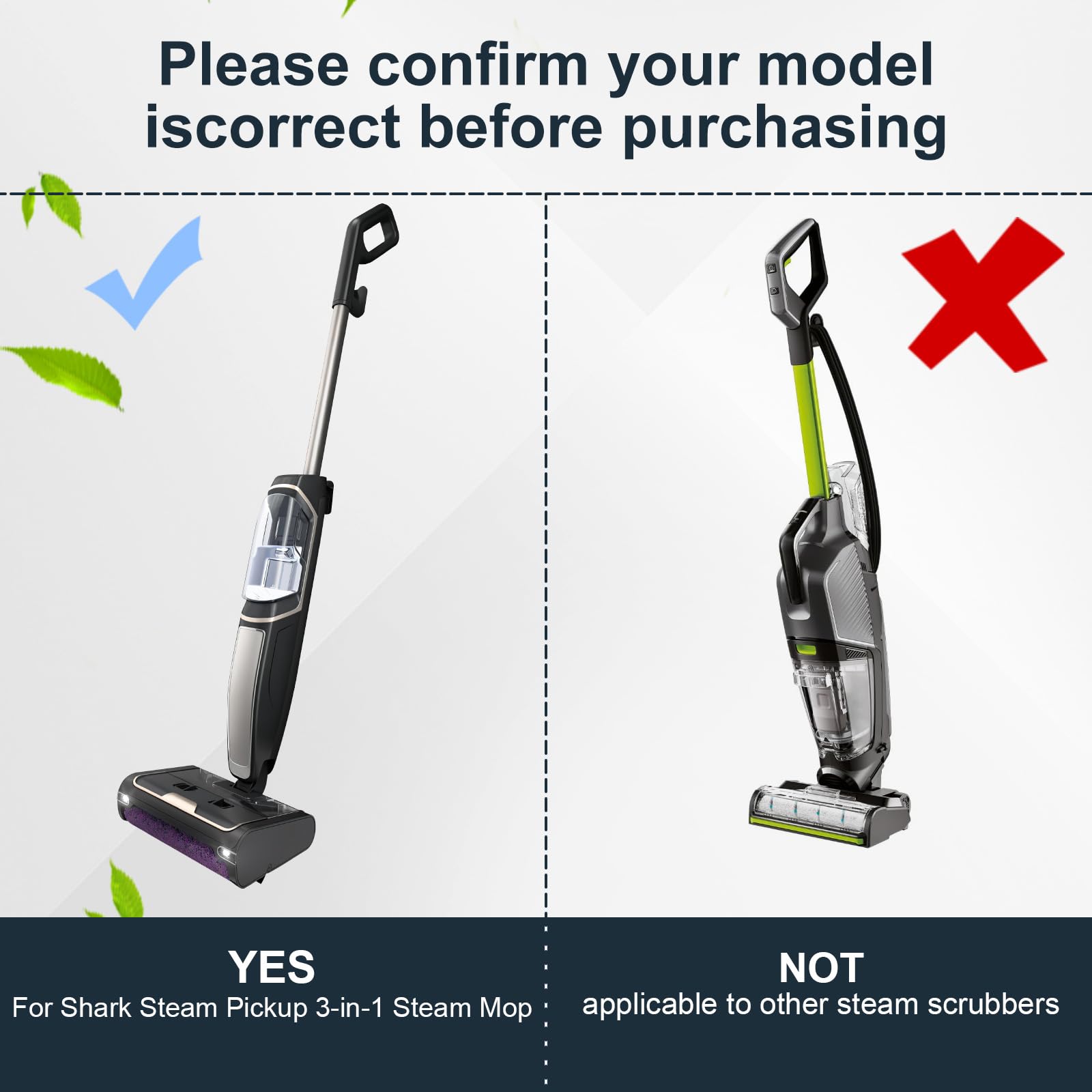 Rouleau de Brosse de Rechange pour Shark SteamPickUp 3-en-1 Balai Vapeur pour sols, 2 Rouleaux de Brosse, 1 Brosse de Nettoyage
