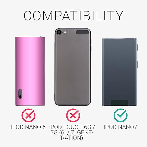 Miniatura 6 de kwmobile Funda de cristal compatible con Apple iPod Nano 7 Soft TPU Silicona Funda Protectora - VerdeTransparente