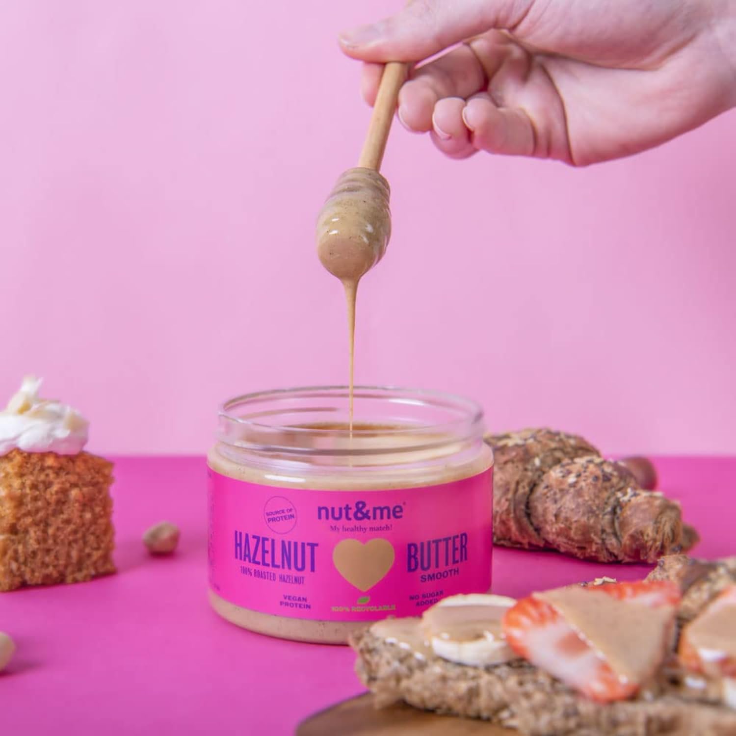 Purée de noisettes grillée 300 g nut&me | 100% noisettes | Vegan | Sans sucre ni additifs | Cremeuse et Délicieuse