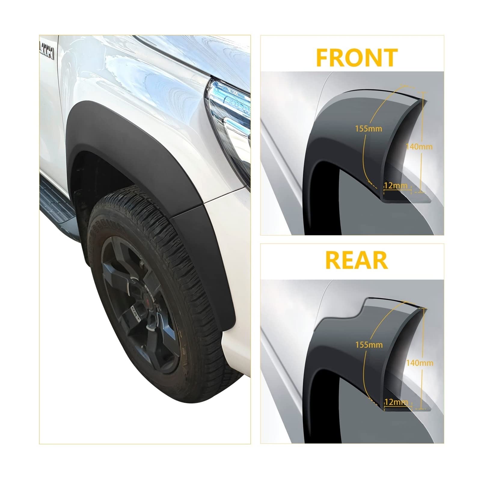 Wheel Arch Mudguards Fender Flares For Maxus T60 Ldv Ute, 52 OFF