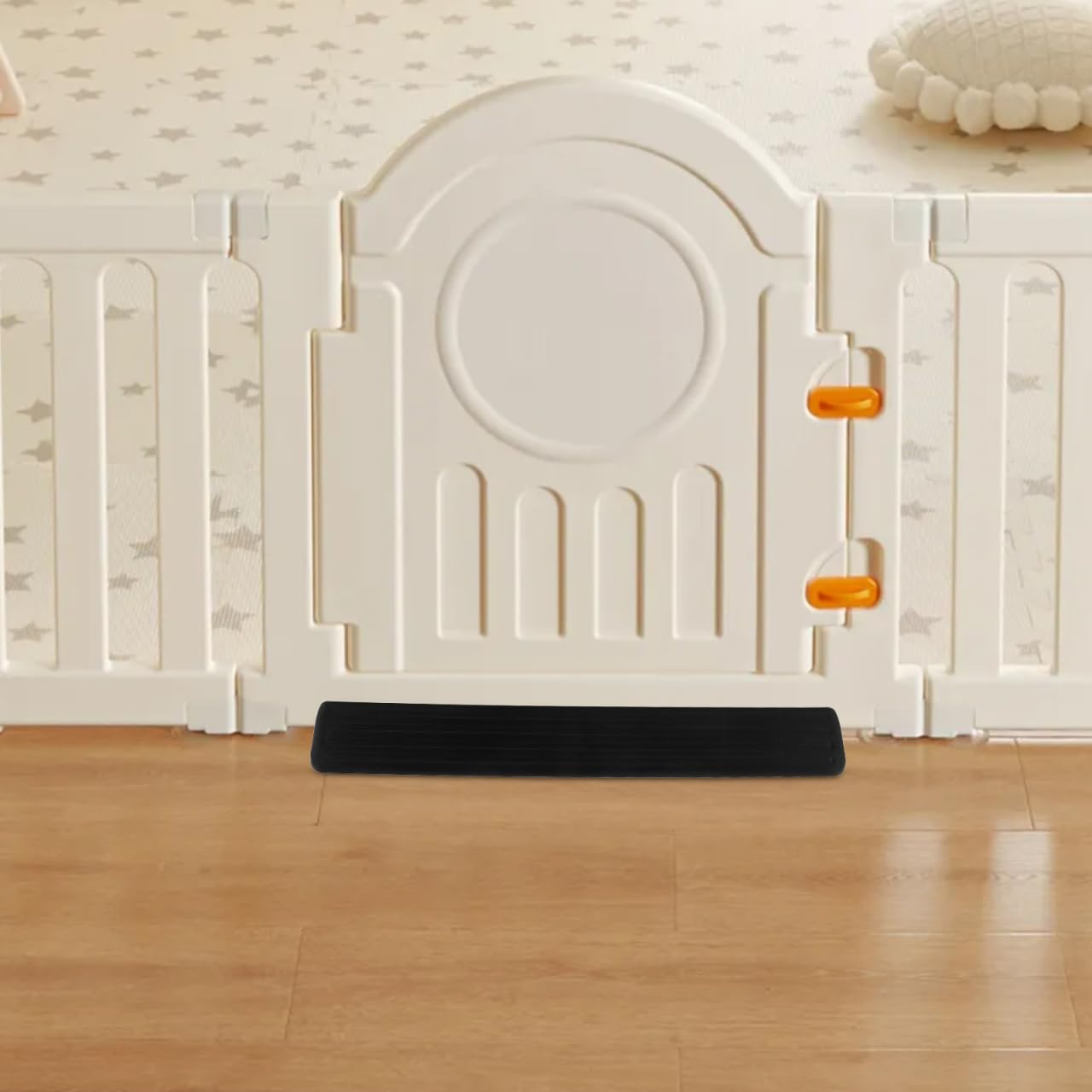 2-Pack Gate Support Feet – Anti-Slip Floor Transition Strips For Pet Gates, Stair Guards, Doorway Ramps | White