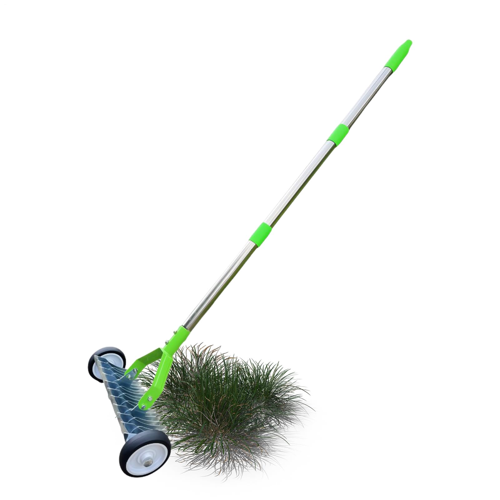 Rastrelli Per Prati Regolabile Resistente In Metallo Con Ruote | Rastrello Da Giardino Per Livellare Con Ruote Per Allentare Terreno Livellare Giardino Esterno Foglie Giardinaggio