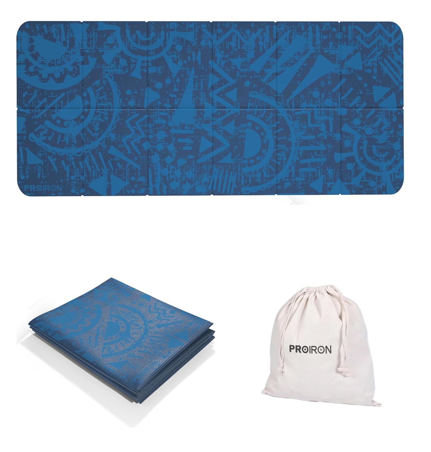 PROIRON 2mm Yoga Mat Foldable, Travel Folding Exercise Mat for Advanced Yogi Women, Yoga Matt for Home Gym Travelling Stretching, Lightweight & Portable Excercise Pilates Workout Fitness Mat