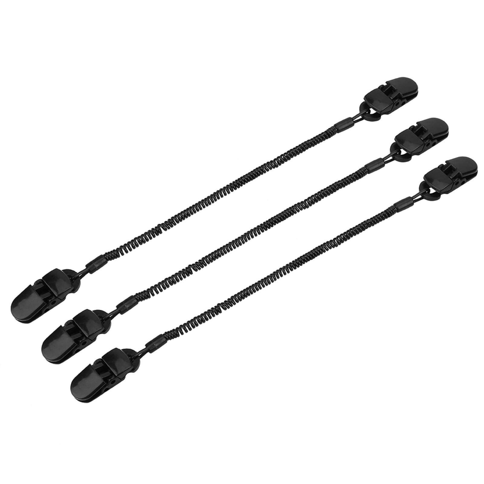 Alomejor Hat Retainer Clips Black Retainers Hat Clips Fishing Lanyard Fishing and Coiled Cord for Golfing Fishing Boating