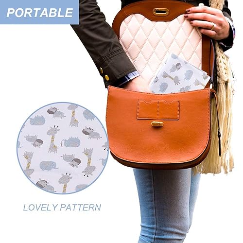 Miniatura 4 de Cambiador de pañales para bebé (22 x 27.5 pulgadas), suave algodón impermeable para almohadillas de bebé, colchón, protector de sábanas,