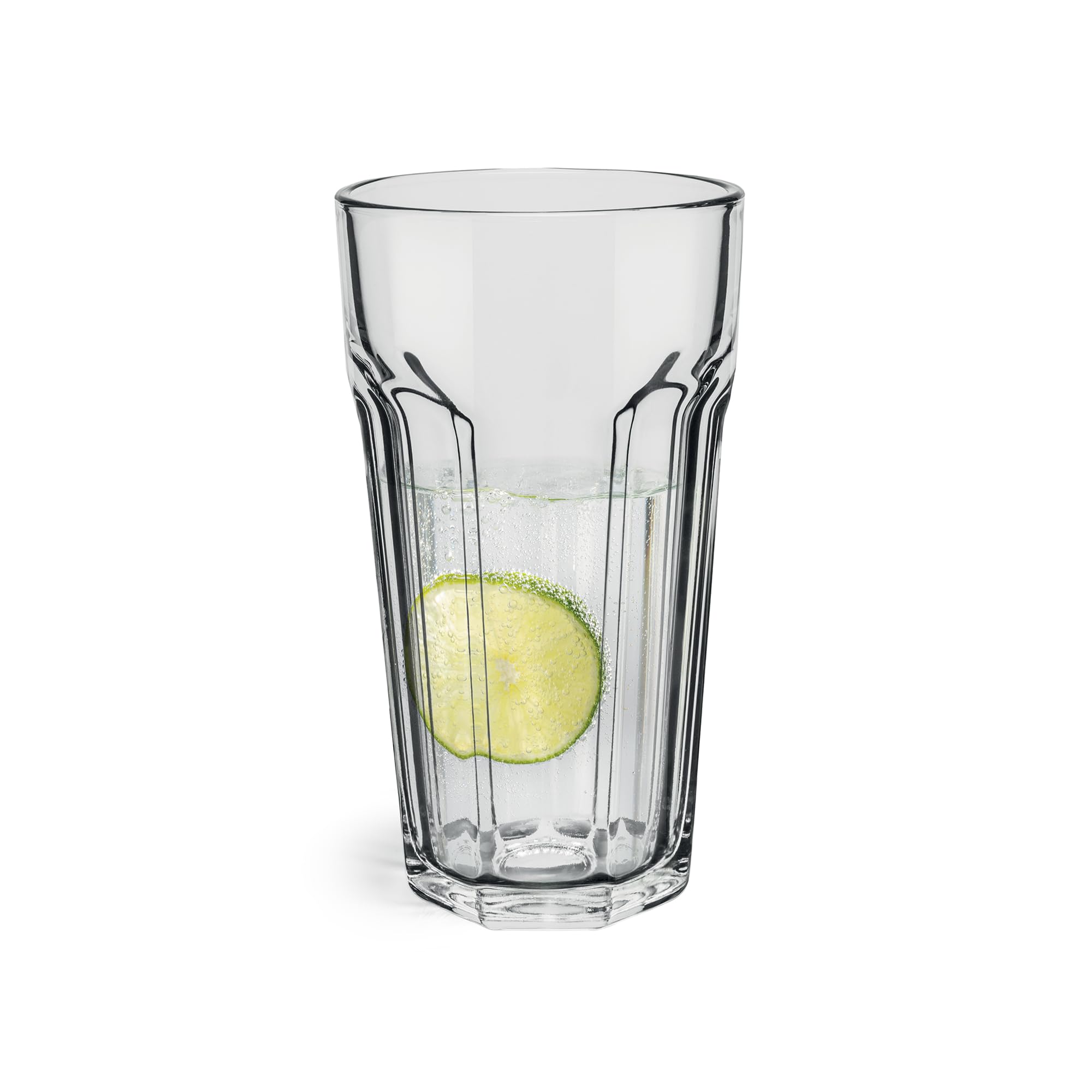 Kieliszki do napojów XXL, zestaw 6 sztuk, 700 ml, amerykańskie rowki, szklanki do koktajli Highball, zestaw szklanek XXL Tumblers Retro, 100% nadają się do recyklingu, nadają się do mycia w