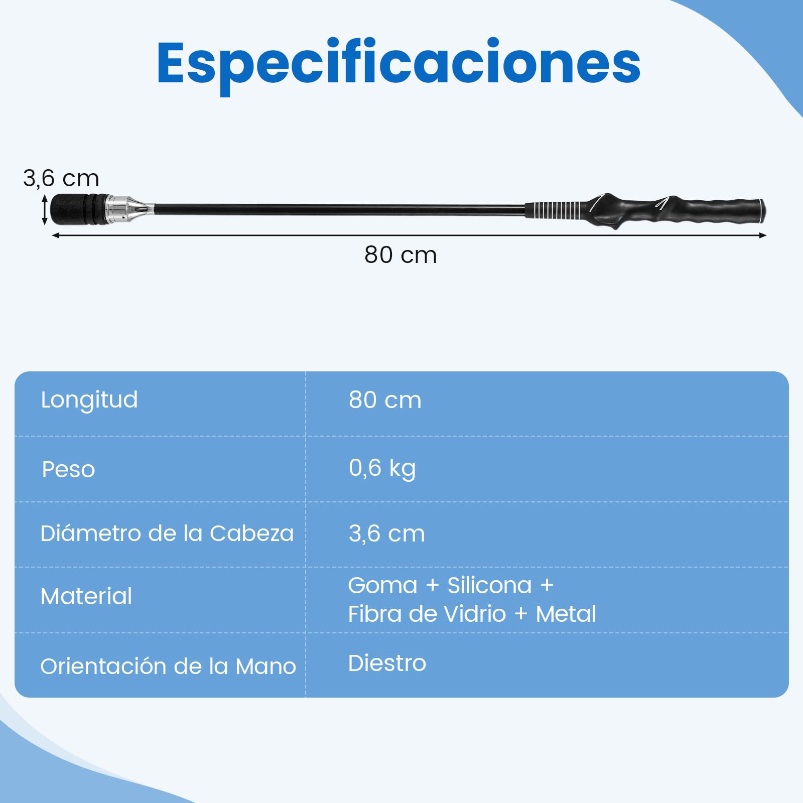 COSTWAY Entrenador de Golf, Ayuda de Entrenamiento Velocidad, Flexibilidad, Equilibrio, Tempo y Fuerza, Corrección del Ritmo del Swing con Sonido