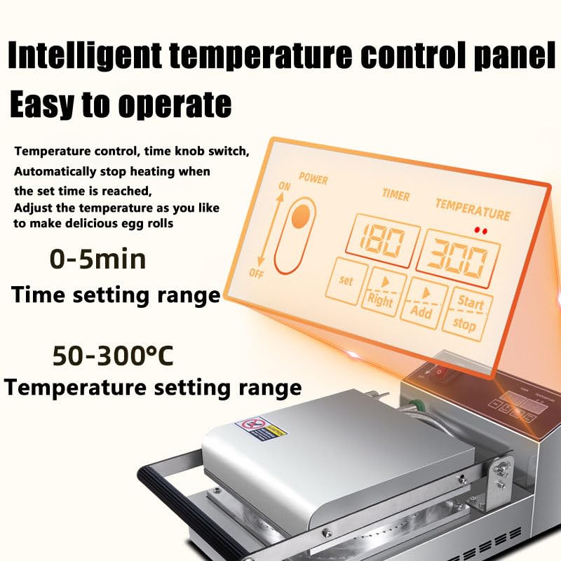 WEIMILOR Gaufrier 1300 W, gaufrier à Double tête en Aluminium moulé sous Pression, gaufrier antiadhésif avec Longue poignée pour cuisinière à gaz, Cuisine à Domicile, Restaurant,1head