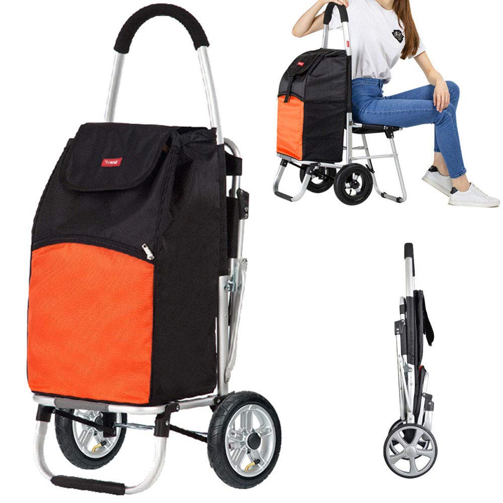 Borsa Della Spesa Pieghevole Con Ruote - Carrello Portatile Per Shopping E Viaggi