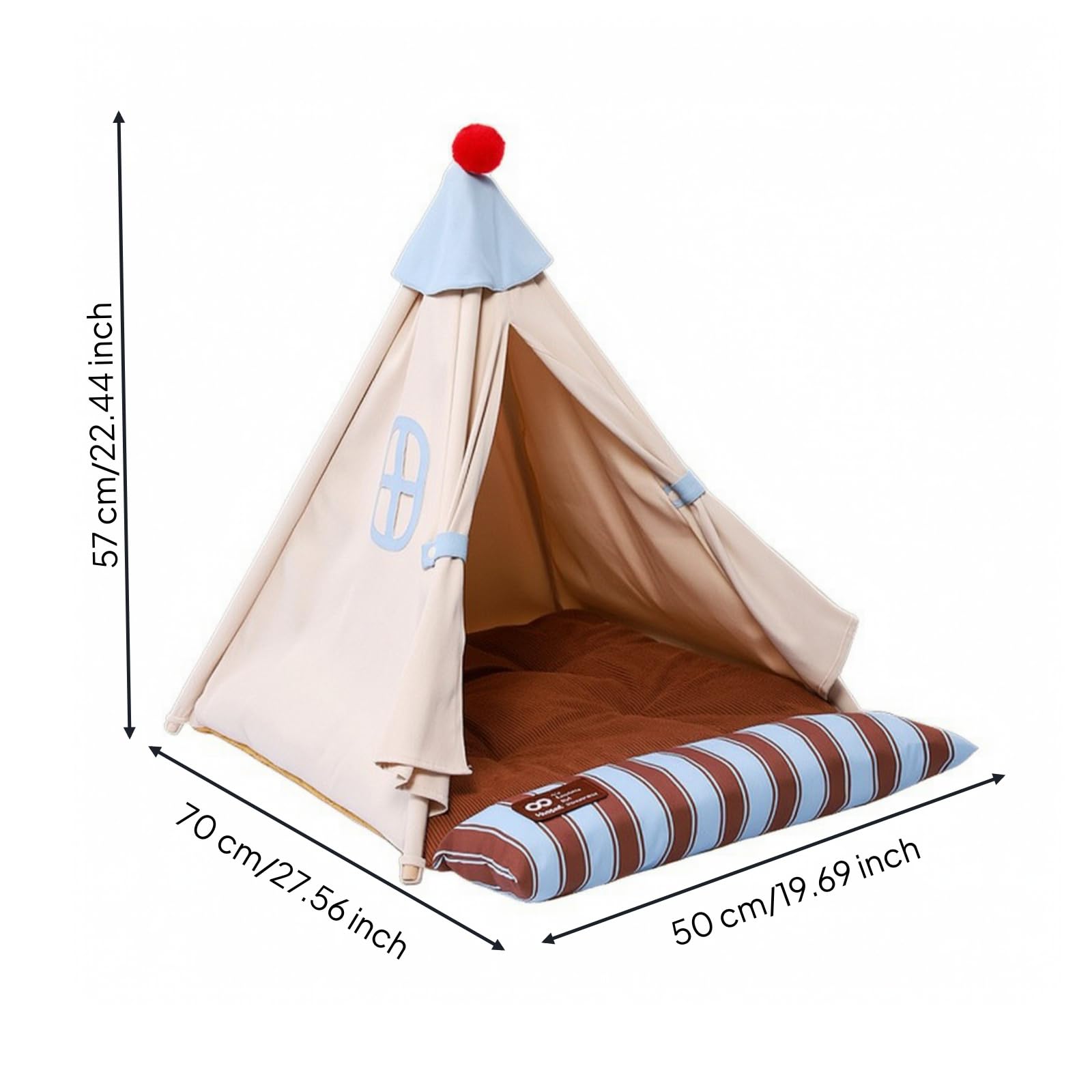 Tenda per Animali Domestici con Cuscino, Autunno-Inverno