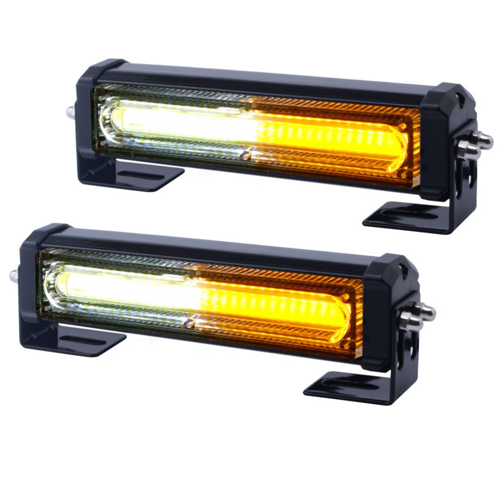 WOWTOU LED Amber White Strobe Lights for Trucks Grille Snow Plows
