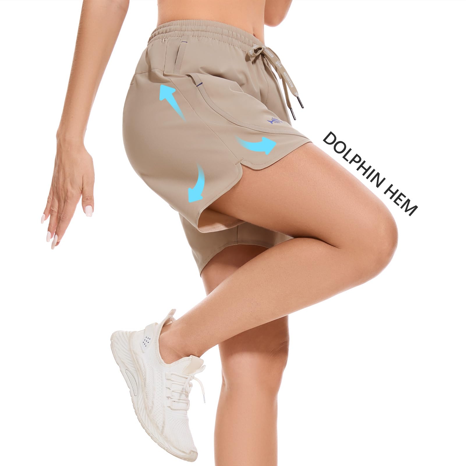 Bassdash Femme Short Randonnée 5 Pouces UPF 50+ Léger et Imperméable à Séchage Rapide avec Poches pour Camping Sport Hiking Shorts FP05W