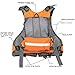 JKSPORTS Fly Fishing Vest Fishing Safety Life Jacket for Swimming Sailing Boating Kayak Floating Multifunction Breathable Backpack for Men and Women Kayak Vest Swim Vest (Orange,with Foam)