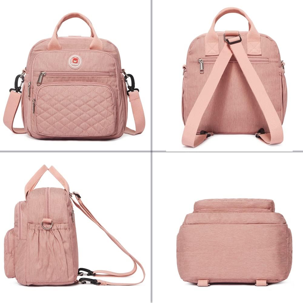 Insulated Lunch Bag Backpack for Women/Men, 3 carrying way Lunch Tote, Large Waterproof Cooler Box with Side pockets for Adults, College, Work, Beach, Picnic, Pink - Image 4