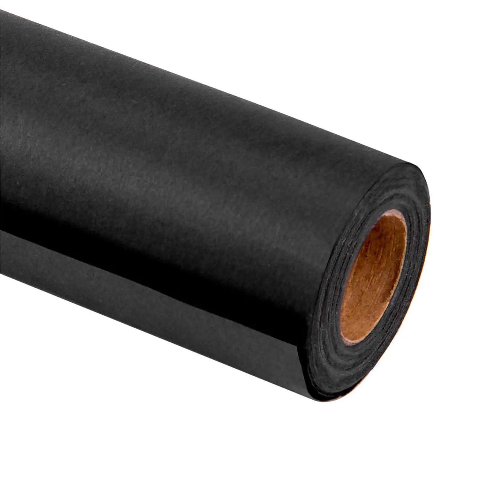 Rouleau de papier d'emballage pour Mariage et Fête | Papier épais coloré d'album d'album de carton d'emballage de conception simple(Black 50cmx3.0m)
