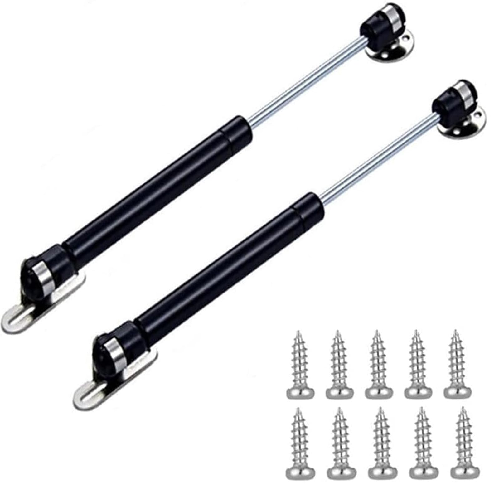 10" Length Gas Strut, 100N/22.5 lb Hydraulic Air Prop Lift Support Cabinet Hinge Kitchen Cabinet Door Air Spring Door Impact Cabinet Hinge Black, (2 Sets)