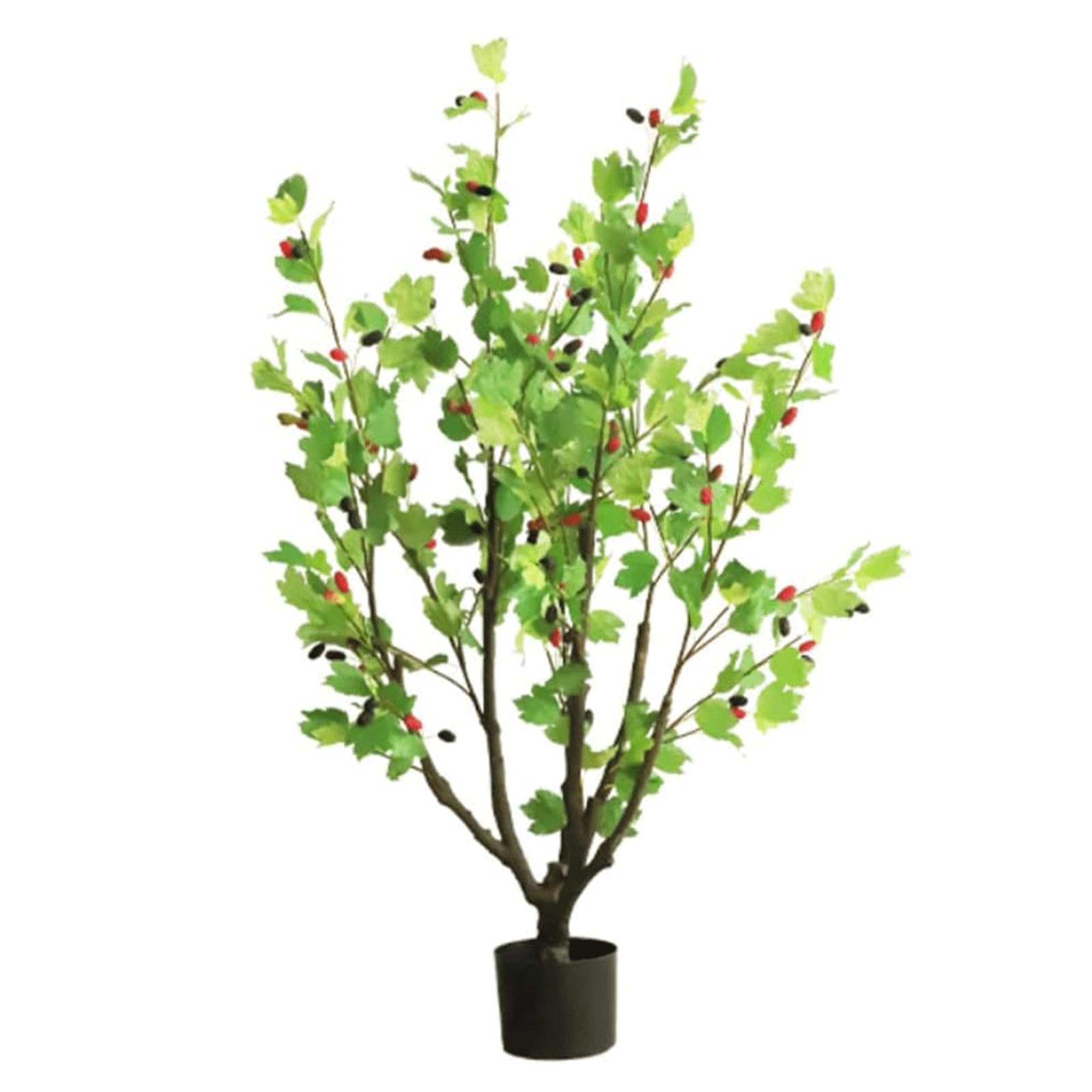 GLJTUO fake tree 150cm/4.9ft Artificial Trees Simulation Mulberry Tree Fake Tree Realistic And Natural Faux Tree For Home Artificial Plant Realistic Design