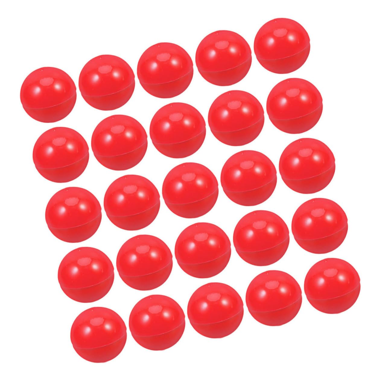 STOBAZA 25pcs Plastic Raffle Balls Red Pong Balls for Game Night Party Activity Props