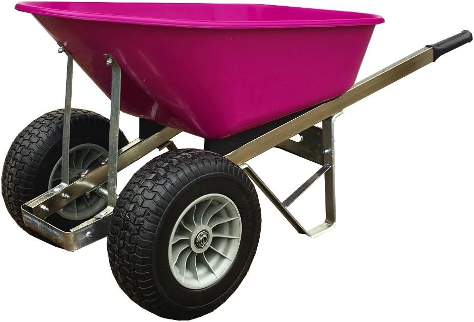 Wheelbarrows Direct Pink 120L Wheelbarrow with wider 150mm Fatboy