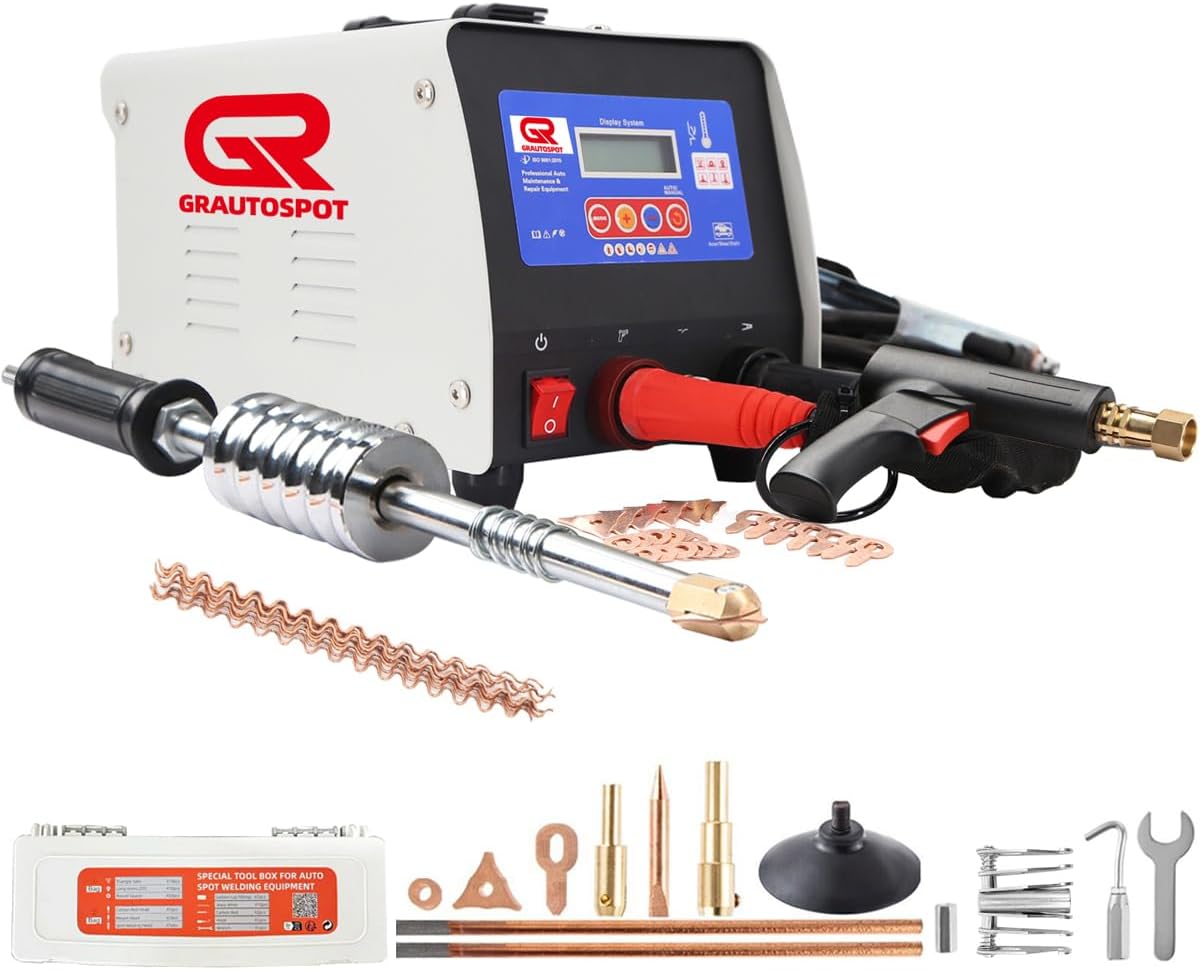 F98E 110V Spot Welder Dent Puller，3KW Panel Spot Welder Puller，Spot Welding Machine for Car Body Dent Repair