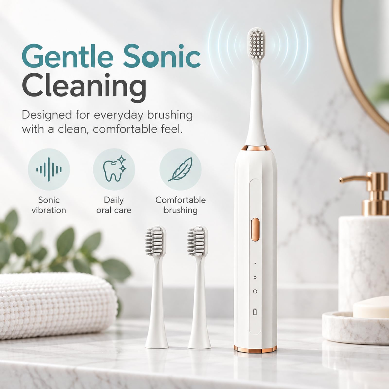 Brosse à dents électrique sonique pour adulte, rechargeable par USB, usage domestique, poils doux, plusieurs modes pour le nettoyage quotidien, corps léger et imperméable, convient pour les voyages en