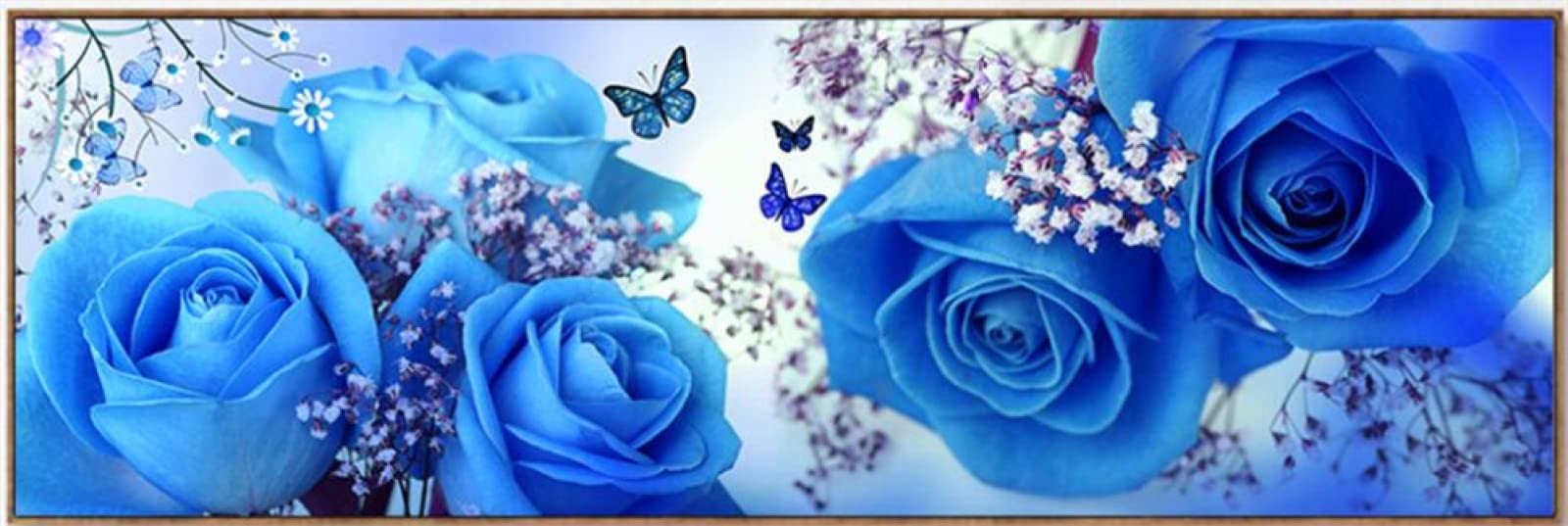 5D DIY Diamond Art Painting Kit,Diamond Painting Kit Completo,Diy Pittura Diamante,Fai Da Te Ricamo Strass Punto Croce Diamante Kit Disegno,Craft Arts for home Wall Decor（farfalla rosa blu 70x140cm）