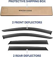 Vista 179 de Viseras de ventana in-Channel, protectores contra la lluvia para 2011-2023 Dodge Charger, visores de ventilación de ventana con deflectores