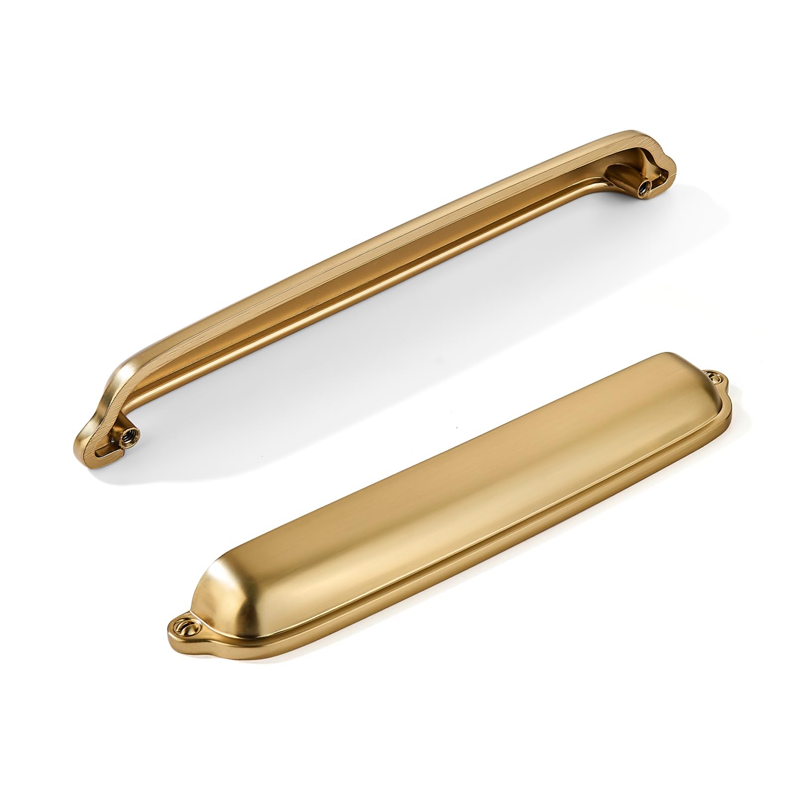 khtumeware 2 Pack Champagne Bronze Cup Pulls 7 Inch Center to Center - Cabinet & Drawer Handles for Kitchen Hardware — image 1