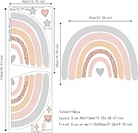 Vista 5 de Calcomanías de arcoíris para paredes, calcomanías de pared para habitación de niñas, niños, sala de estar, guardería, decoración de pared