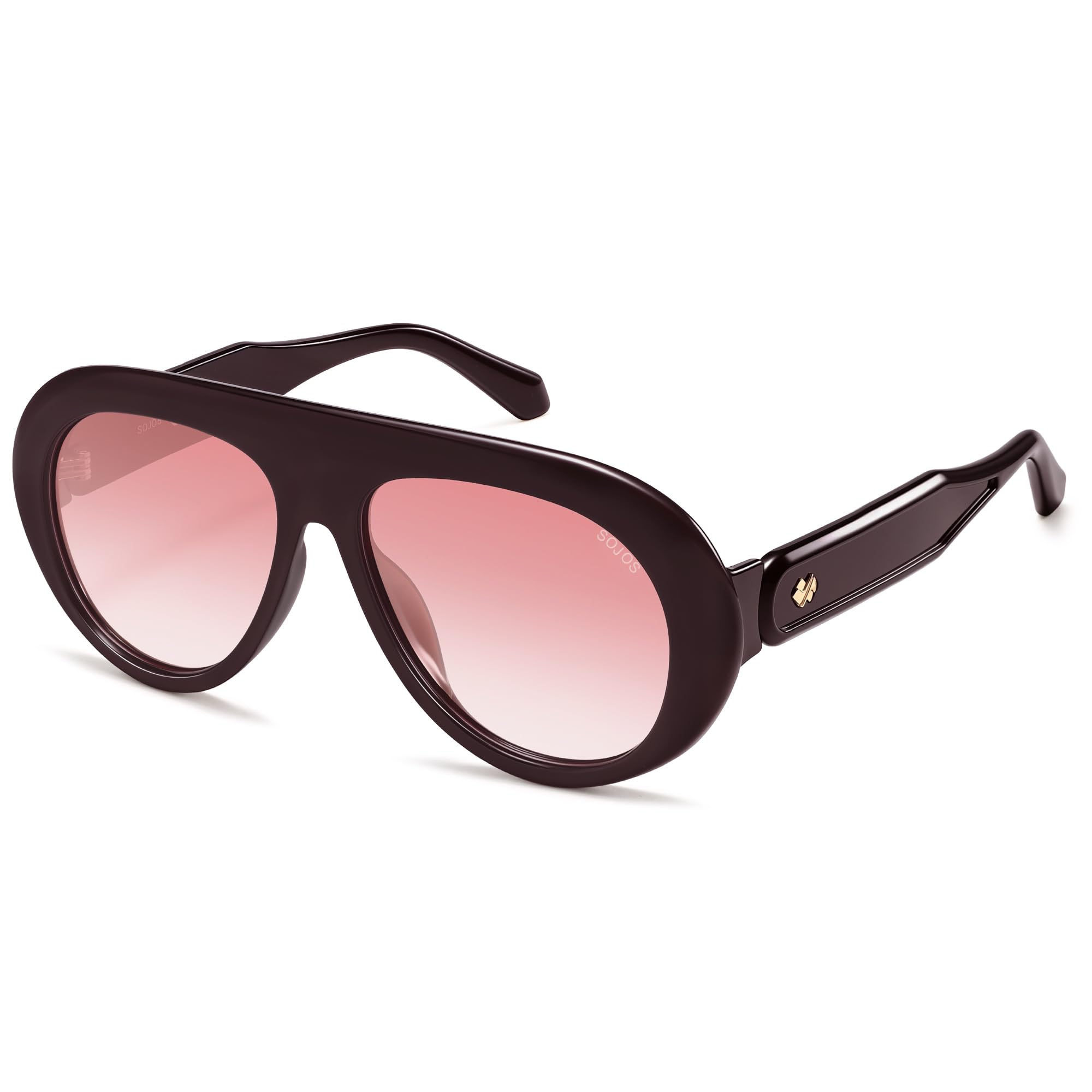 SOJOS Trendy Oversized Polarized Aviator Sunglasses Womens Men Retro Vintage 70s Style UV Protection Sun Glasses SJ2390 — view 15