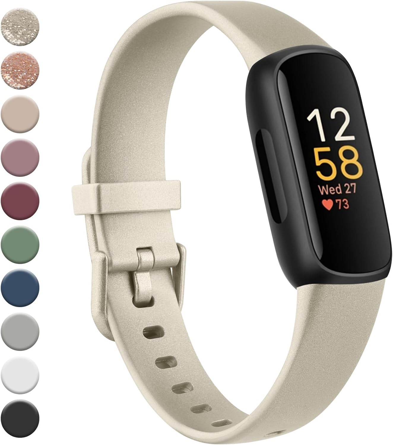 Meliya for Fitbit Inspire 3 Bands Women Men, Soft Silicone Adjustable Wristband Replacement Sport Straps Compatible with Fitbit Inspire 3 Fitness Tracker