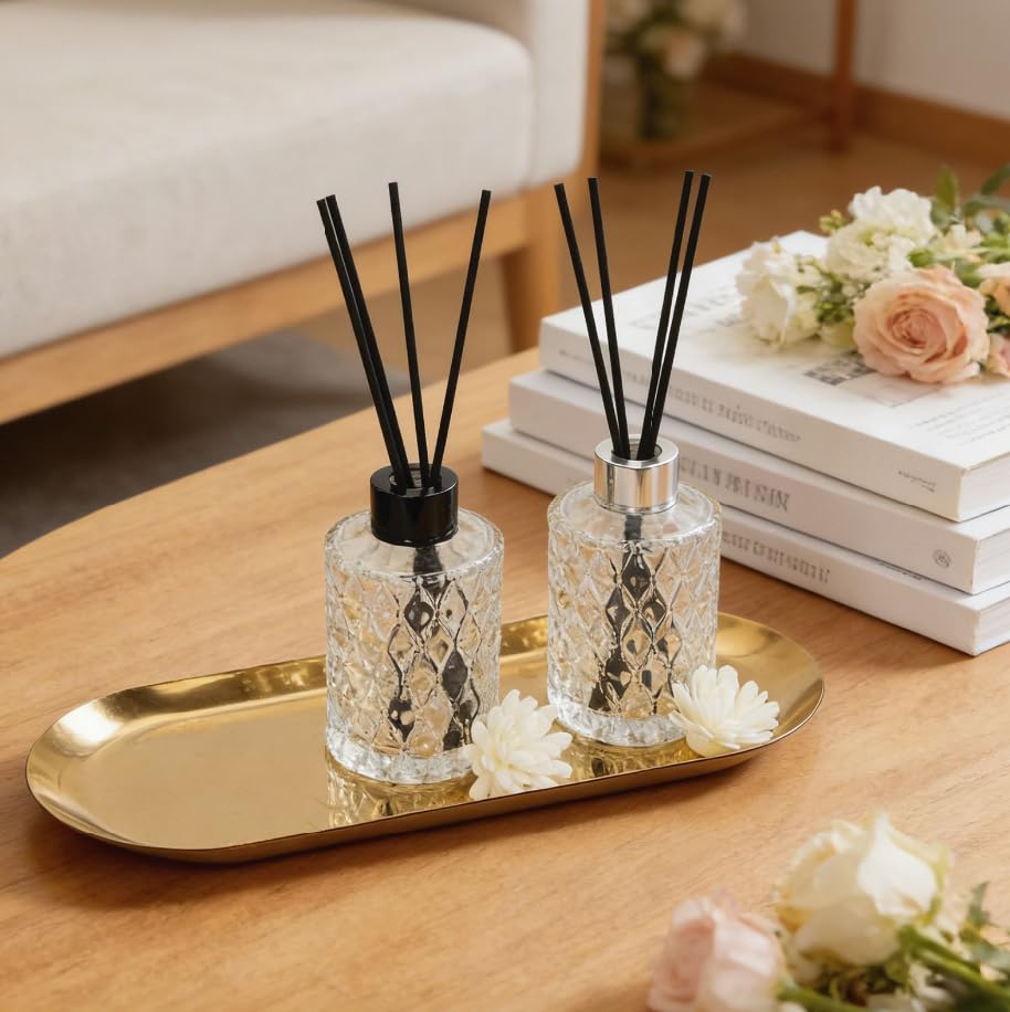 Set de 8 difusores de varillas vacíos de vidrio 150ml miniatura 5