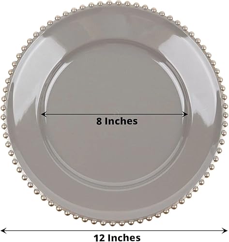 Balsa Circle 6 piezas de 12 pulgadas de color gris carbón dorado con cuentas redondas de acrílico suministros de decoración de recepción de boda