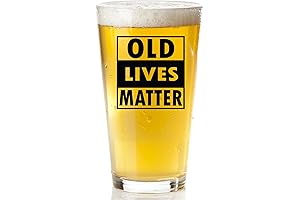 Old Lives Matter Beer Glass: Quirky Present for Aging Loved Ones
