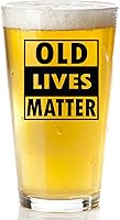 Vista 1 de Old Lives Matter - Vaso de cerveza – Regalos divertidos para hombres, papá, marido o abuelo – Regalo de jubilación, regalo de cumpleaños
