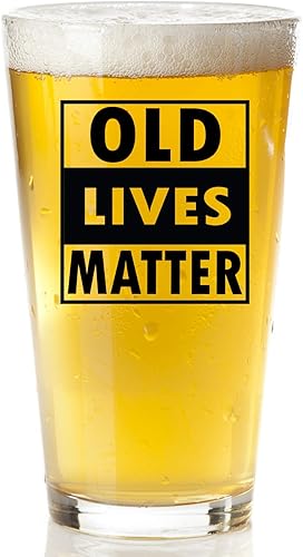 Miniatura 5 de Old Lives Matter - Paquete de vasos de cerveza y vasos de whisky, divertidos vasos de cerveza y rocas, regalos de broma para hombres, regalo ideal