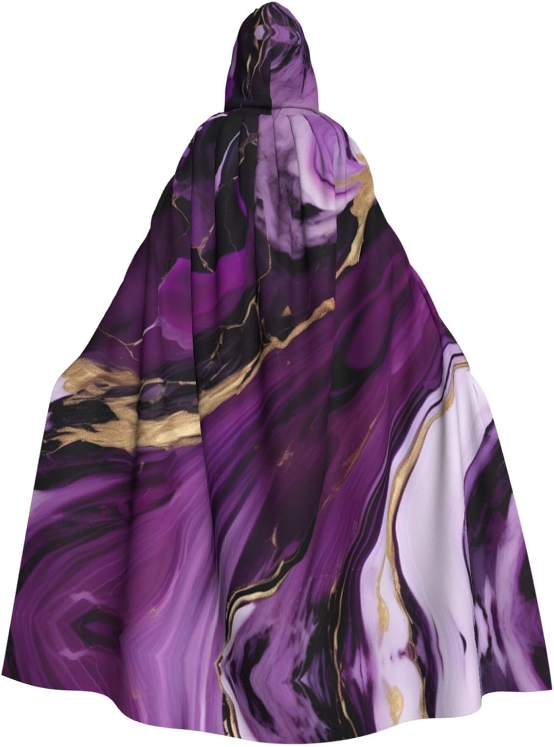 SSIMOO Dark Purple Texture Marble 1 Eye-Catching Cosplay Costume Cape for Women - Unisex Vampire Cloak for Halloween.