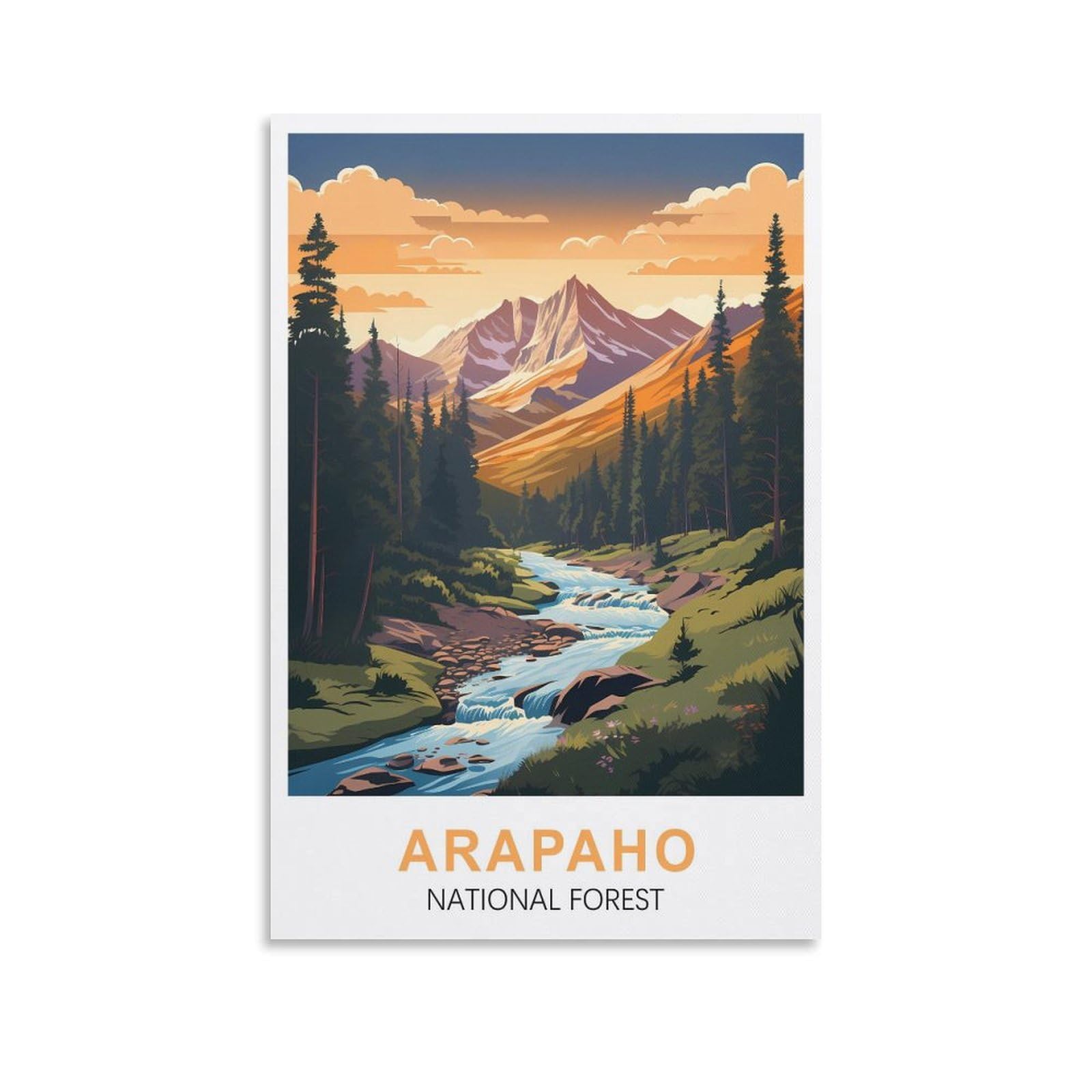 EZMLFA DIY Diamond Painting,Arapaho National Forests 5D Landscape Diamond Painting Kits for Adult, Gem Art Crystal Art Kits for Adults, for Home Wall 50x60cm