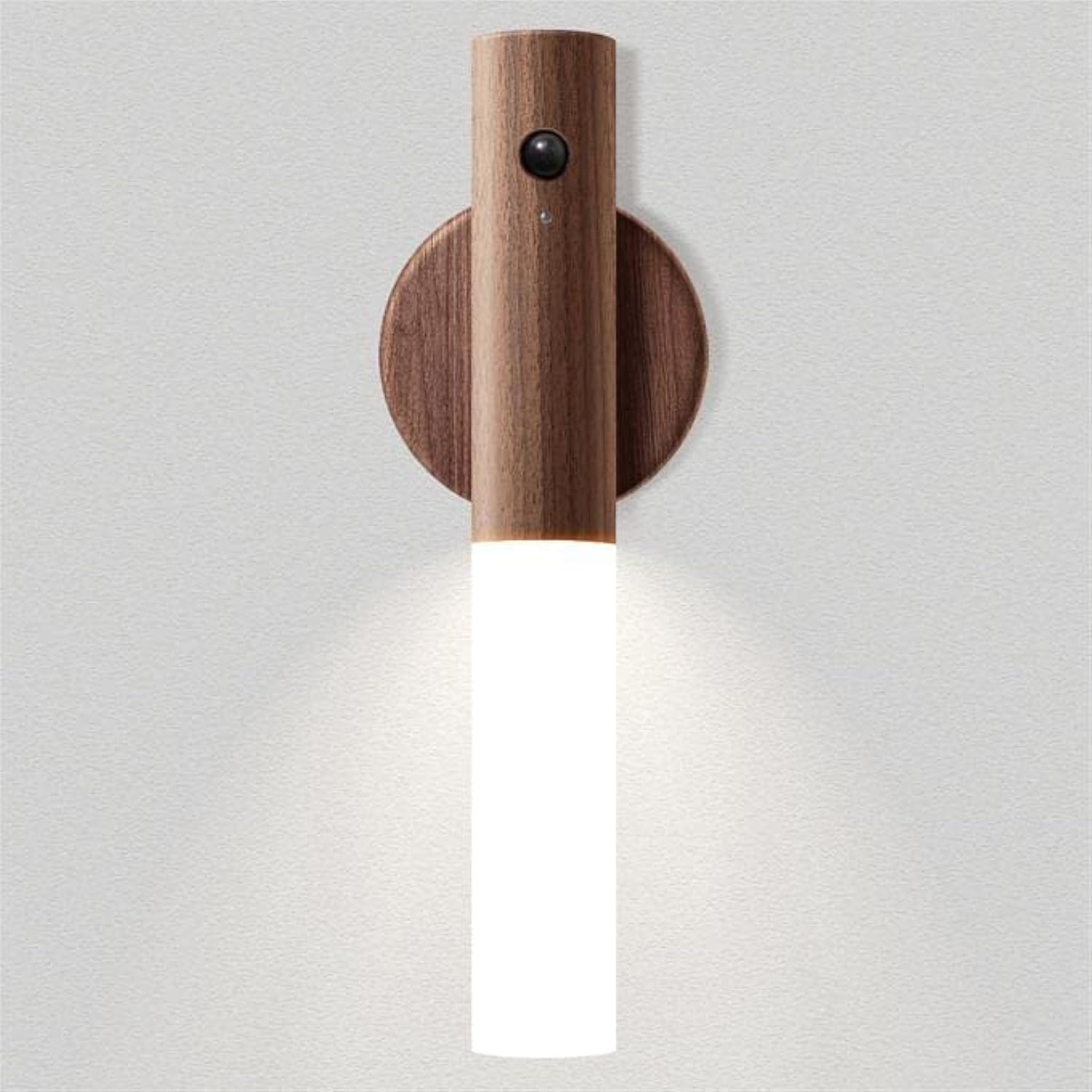 Chilvane Night Light Motion Sensor Light Indoor Led Magnetic Portable Lamp No Plug USB Charge Wall Lamp for Hallway Bedroom Wardrobe Table Stairwell Cabinet Kitchen etc,Walnut