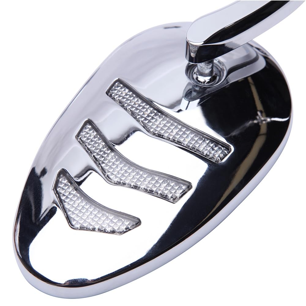 SIKUAI Motorrad Spiegel Abdeckkappen Chrom - Aluminium Blindabdeckungen Für Hinckley Twins