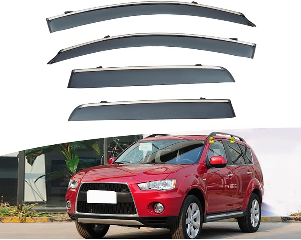 HALEUP Kit de 4 Derivabrisas Deflectores de Aire Cortavientos para Mitsubishi Outlander CW/ZG/ZH 2006-2012 Accesorios para Coche Deflectores de Viento