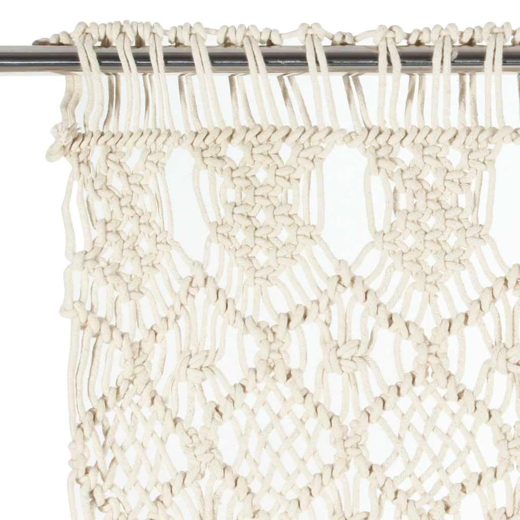 Rideau macramé coton 140 x 240 cm crème