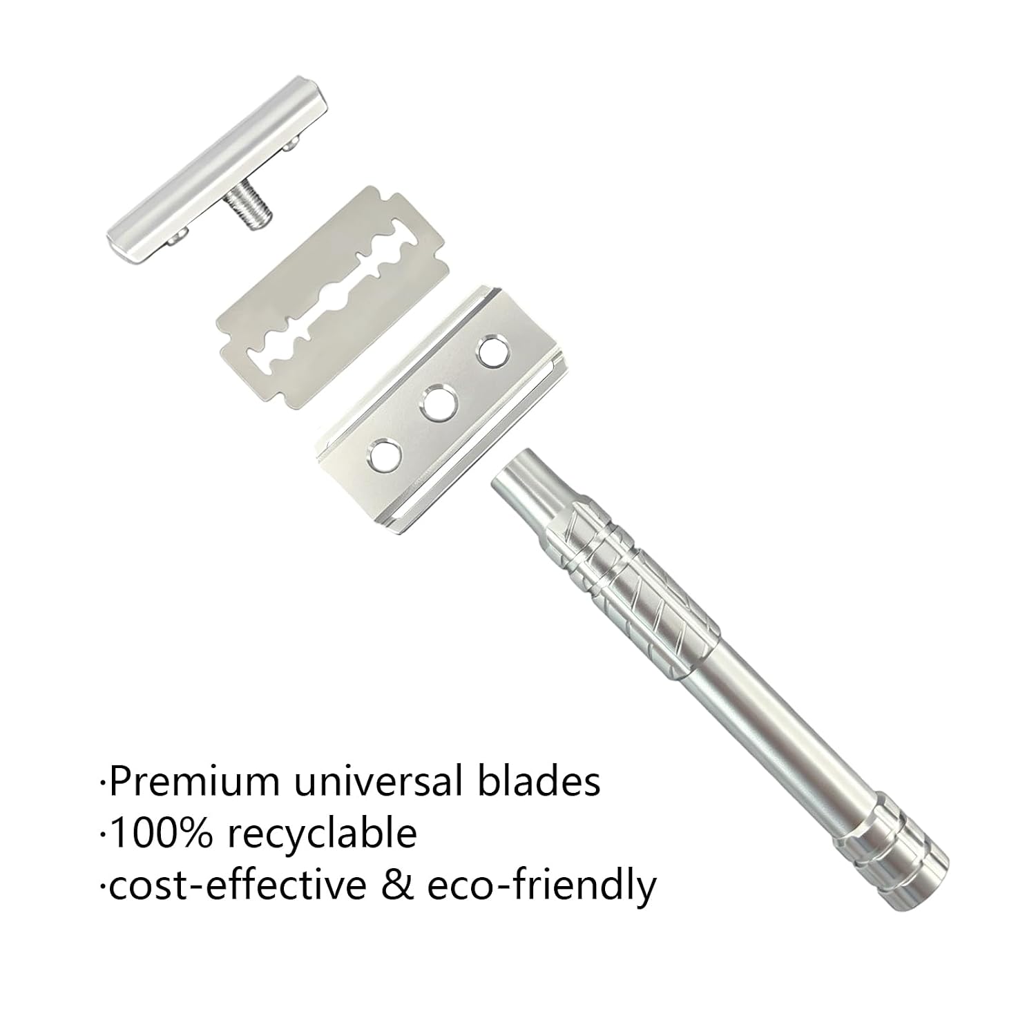 KAMPFE Safety Razor Shaver,Women and Mens razors for Shaving, CNC Aluminum Double Edge Safety Razor Contains 5 Blades.Perfect Fixed Shaving Angle With Superior Blade Rigdity