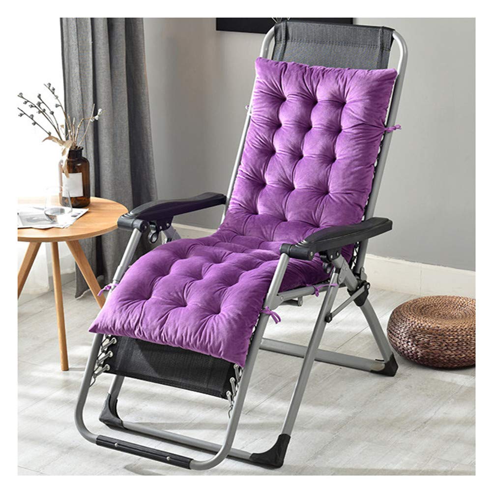 HotYou Sun Lounger Cushion Patio Garden Furniture Thick Padded Bed Recliner Relaxer Chair Topper,Purple,130 * 50 * 10 CM