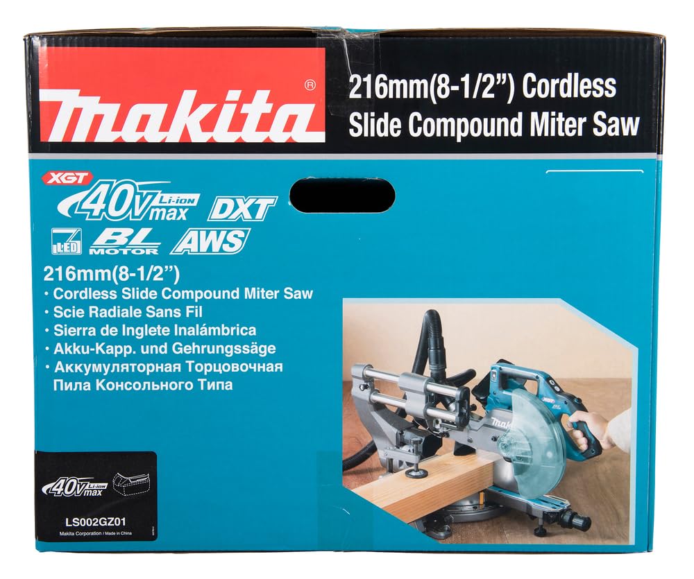 Makita LS002GZ01 Ingletadora telescópica BL 40Vmax XGT 216mm AWS (sin batería y cargador)