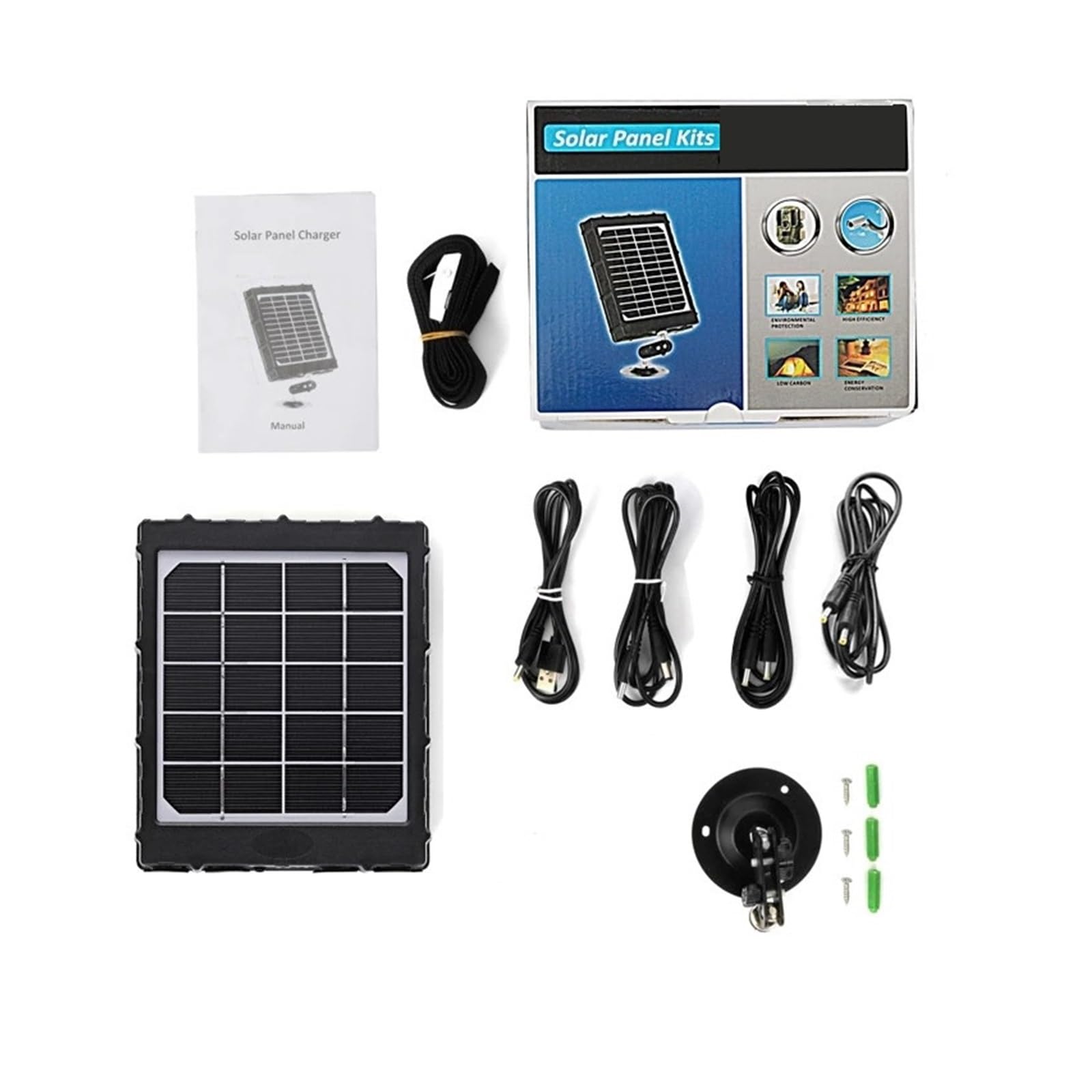 Zestaw paneli słonecznych, Panel Słoneczny 4G 6V/9V/12V Ładowarka 8000mAh Pojemność Zestaw Paneli Słonecznych Do Fotopułapki/polowania/szlak/kamera Bezpieczeństwa