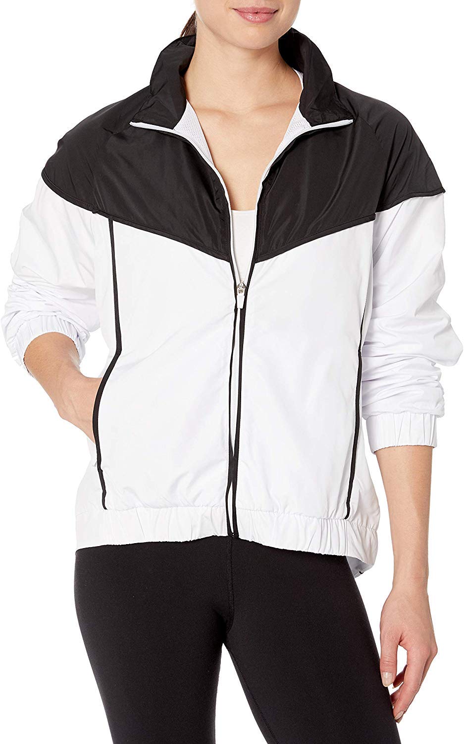 Covalent ActivewearWomens Team Windbreaker with Pockets, Mesh Lining and Full Zip